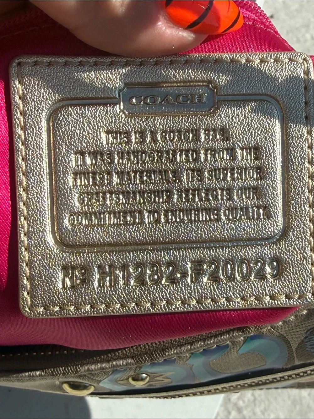 Coach Poppy H1282-F20029 Daisy Glam Graffiti Signature C Appliqué Bag Purse Y2K
